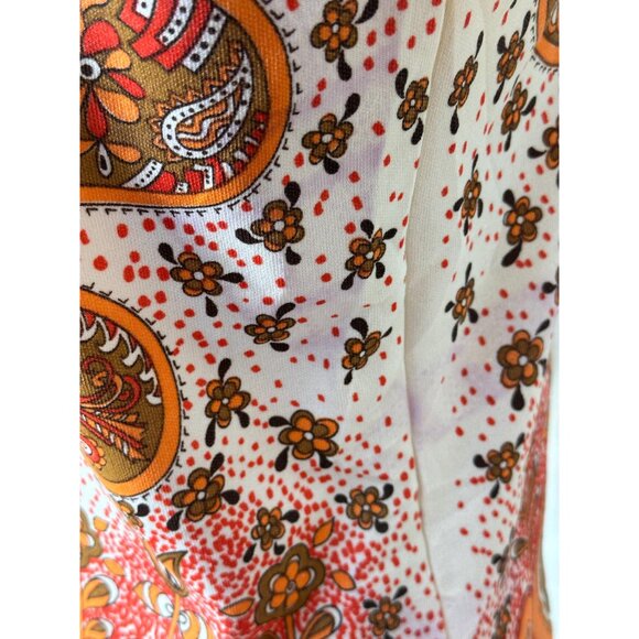 1960s psychedelic nylon knit top with back zipper Size M - Picture 6 of 6